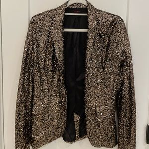 Gold Sequin Blazer
